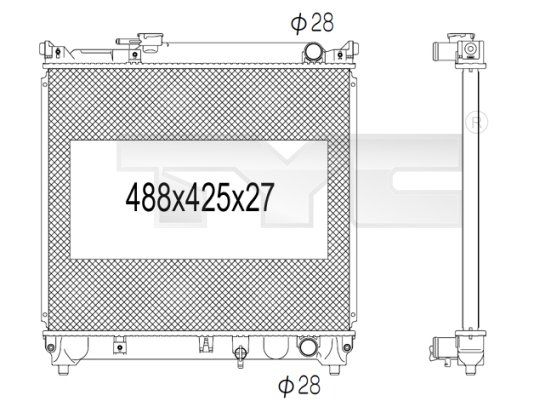 TYC Radiators, Motora dzesēšanas sistēma 735-1007