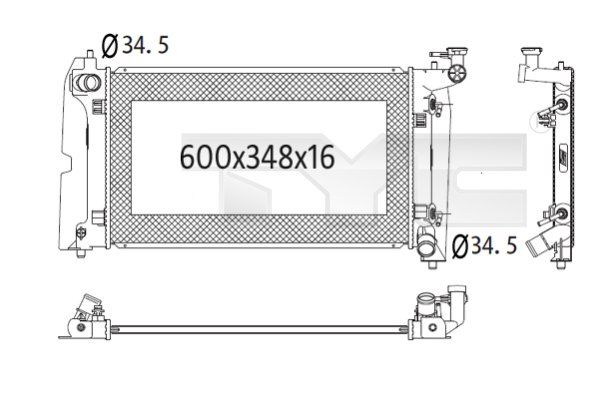 TYC Radiators, Motora dzesēšanas sistēma 736-1024