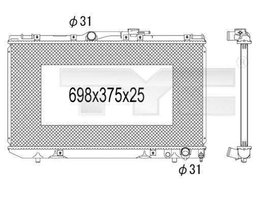 TYC Radiators, Motora dzesēšanas sistēma 736-1027