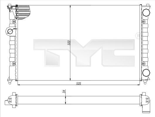 TYC Radiators, Motora dzesēšanas sistēma 737-0016