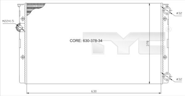 TYC Radiators, Motora dzesēšanas sistēma 737-0027