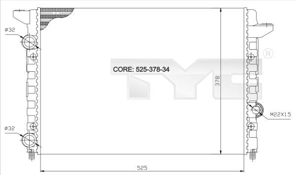 TYC Radiators, Motora dzesēšanas sistēma 737-0037