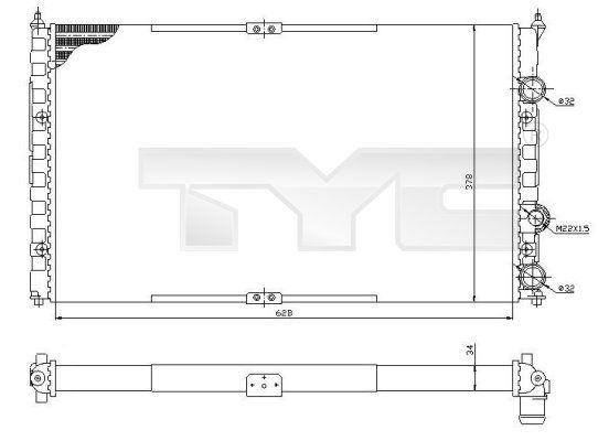 TYC Радиатор, охлаждение двигателя 737-0057