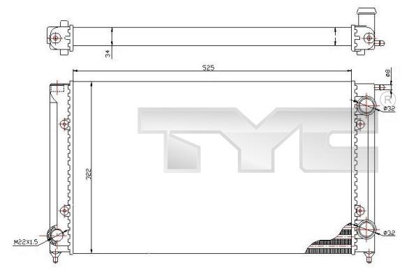 TYC Radiators, Motora dzesēšanas sistēma 737-0058