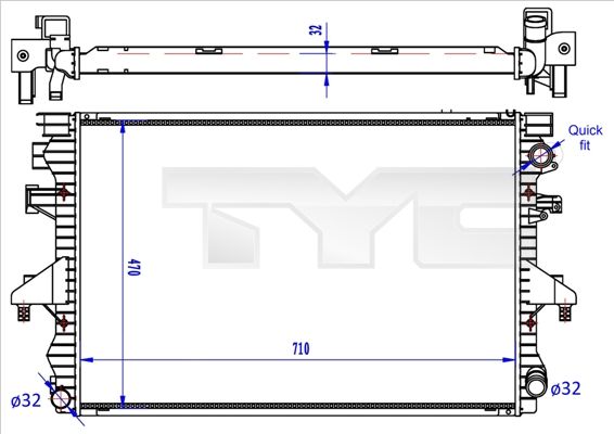 TYC Radiators, Motora dzesēšanas sistēma 737-0060-R