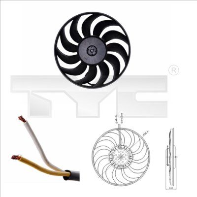 TYC Вентилятор, охлаждение двигателя 802-0051