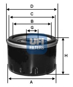 UFI Eļļas filtrs 23.103.00