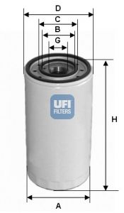 UFI Eļļas filtrs 23.302.00