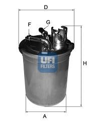 UFI Топливный фильтр 24.004.00