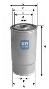 UFI Топливный фильтр 24.012.00