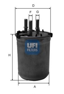 UFI Топливный фильтр 24.033.00
