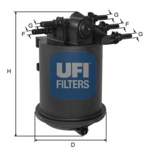 UFI Топливный фильтр 24.086.00