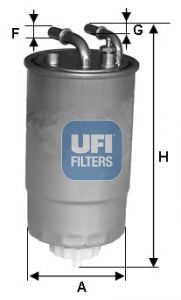 UFI Топливный фильтр 24.099.00