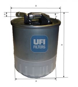 UFI Топливный фильтр 24.107.00