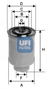 UFI Degvielas filtrs 24.119.00