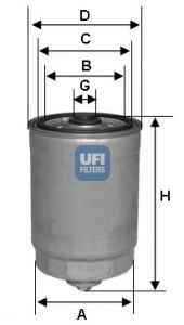 UFI Degvielas filtrs 24.350.00