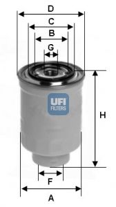 UFI Degvielas filtrs 24.375.00