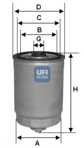 UFI Degvielas filtrs 24.378.00