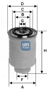 UFI Degvielas filtrs 24.393.00