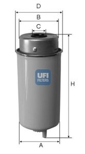 UFI Degvielas filtrs 24.432.00