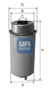 UFI Degvielas filtrs 24.464.00