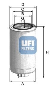 UFI Degvielas filtrs 24.500.00