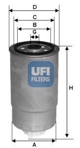 UFI Degvielas filtrs 24.528.01