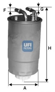 UFI Топливный фильтр 24.ONE.02
