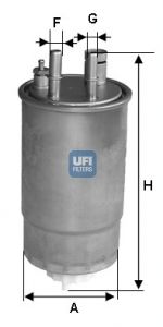 UFI Топливный фильтр 24.ONE.03
