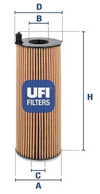 UFI Eļļas filtrs 25.068.00