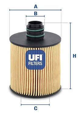 UFI Eļļas filtrs 25.083.00