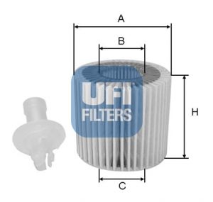 UFI Eļļas filtrs 25.116.00