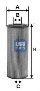 UFI Eļļas filtrs 25.124.00