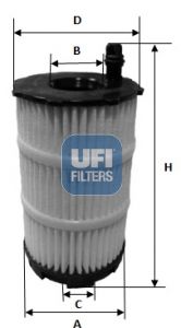 UFI Eļļas filtrs 25.143.00