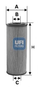 UFI Eļļas filtrs 25.154.00