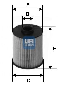 UFI Degvielas filtrs 26.006.00