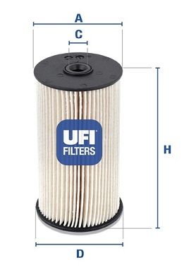 UFI Degvielas filtrs 26.007.00