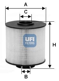 UFI Degvielas filtrs 26.017.00