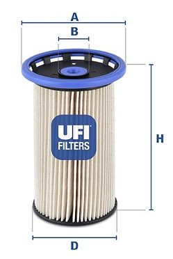 UFI Degvielas filtrs 26.026.00