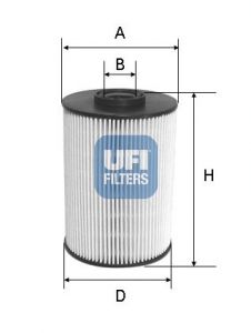 UFI Degvielas filtrs 26.037.00