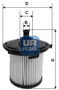 UFI Degvielas filtrs 26.074.00