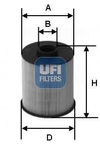 UFI Топливный фильтр 26.077.00
