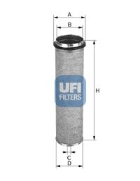 UFI Sekundārā gaisa filtrs 27.055.00