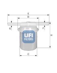 UFI Топливный фильтр 31.018.00