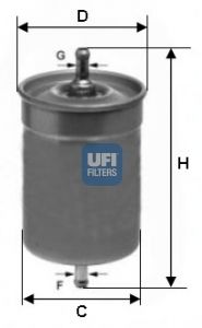 UFI Degvielas filtrs 31.500.00