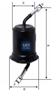 UFI Топливный фильтр 31.520.00