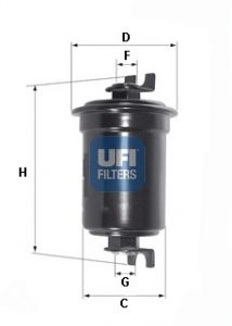 UFI Топливный фильтр 31.525.00