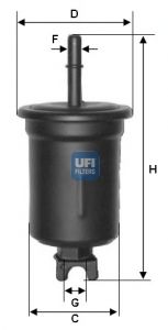 UFI Degvielas filtrs 31.548.00