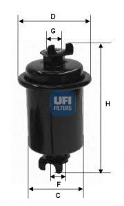 UFI Degvielas filtrs 31.550.00