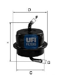 UFI Топливный фильтр 31.565.00